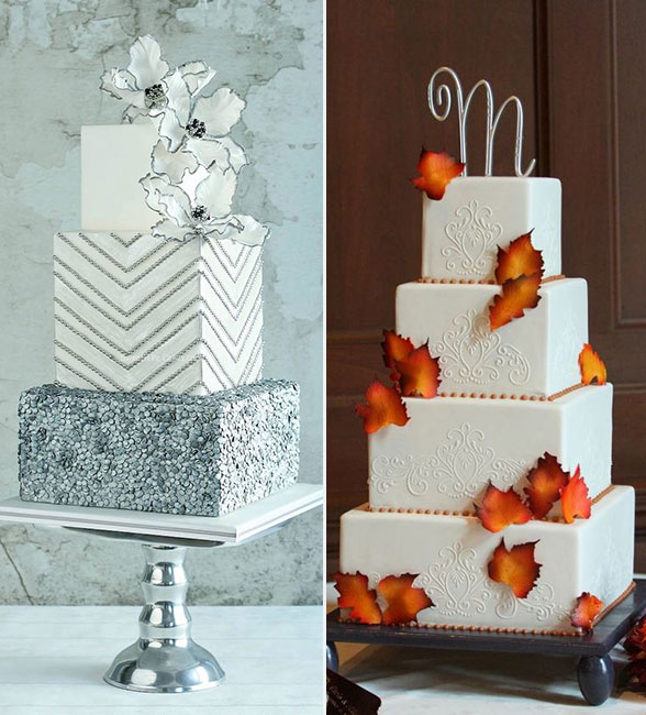 square wedding cakes 