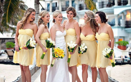 Yellow Casual Bridesmaid Dresses