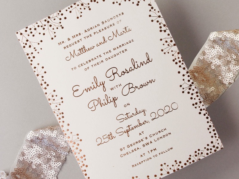 Delicate Wedding Invitations in Silver – Wedding Invitations