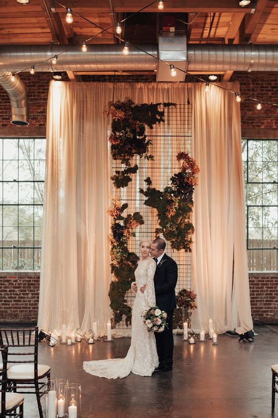 Industrial Wedding Arch and Backdrops