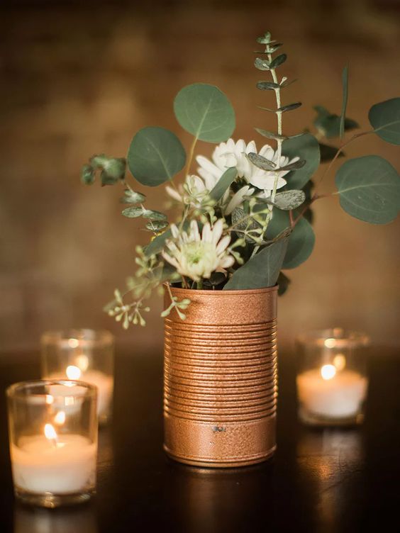 DIY Floral Stand for industrial wedding