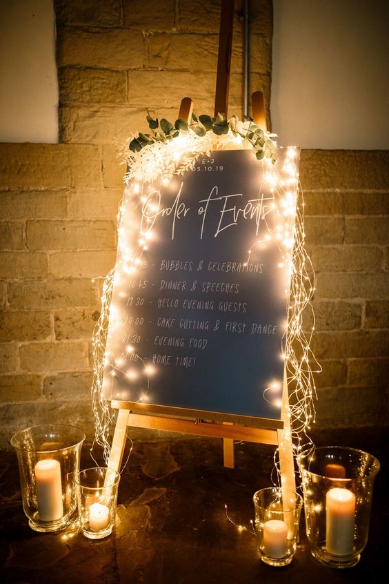 ceremony sign with a industrial decoration ideas