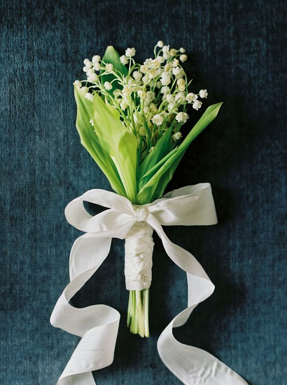 simple lily of the valley wedding bouquet