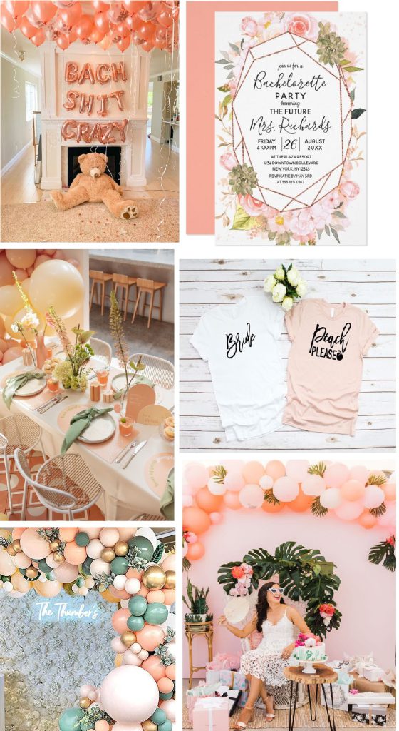 Cute Peach Bachelorette Party idea