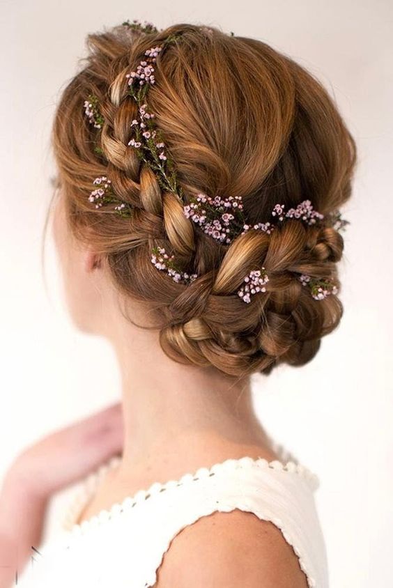 braided crown hairstyle for timeless wedding looks