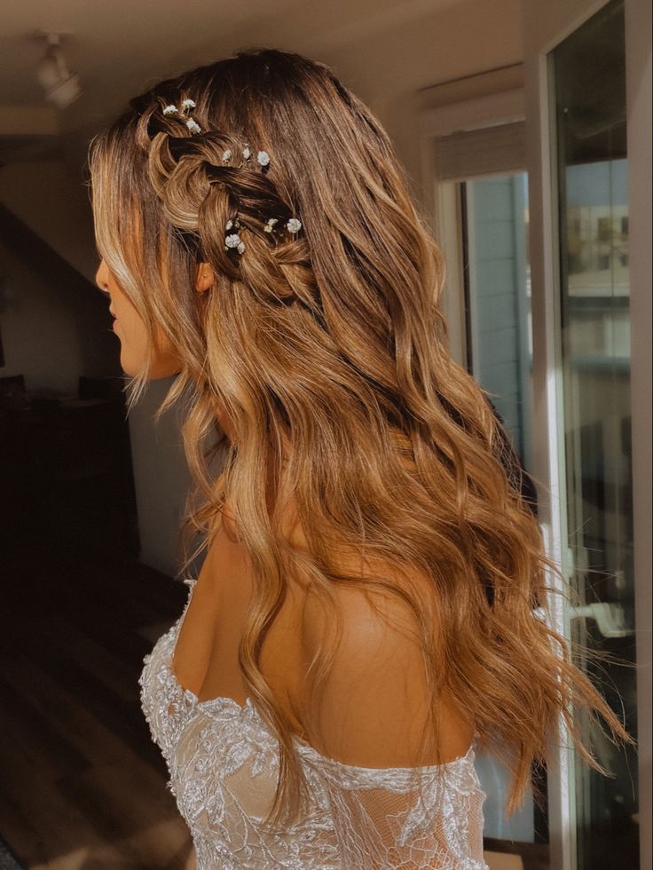 Another side braid for bohemian wedding concept