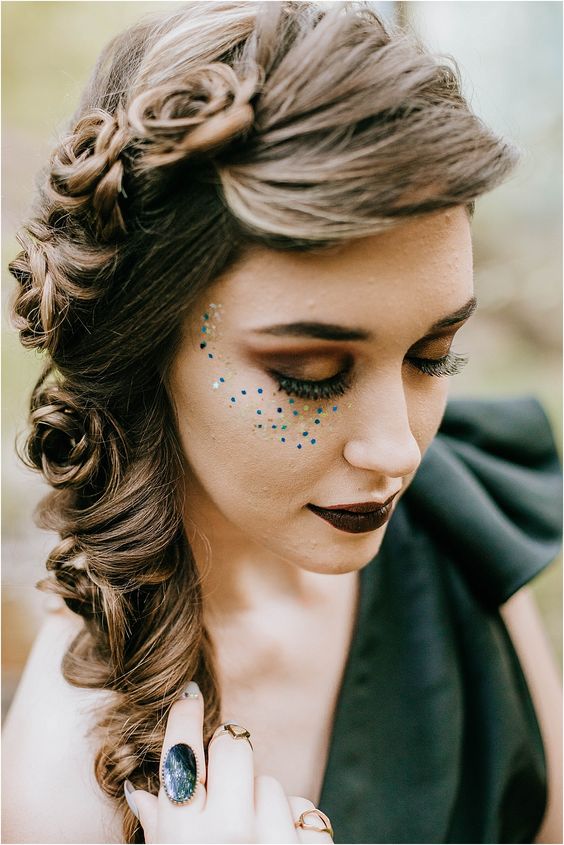 dark fairy makeup style for stunning brides