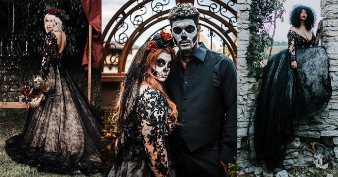 Outstanding Halloween Wedding Dress Ideas | 19 Unique and Creepy Wedding Dress Style