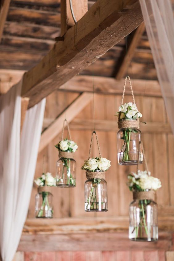 hanging jar flower decoration 