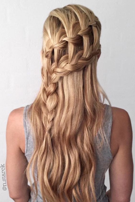 Pretty Ladder Braid Style for bohemian wedding theme