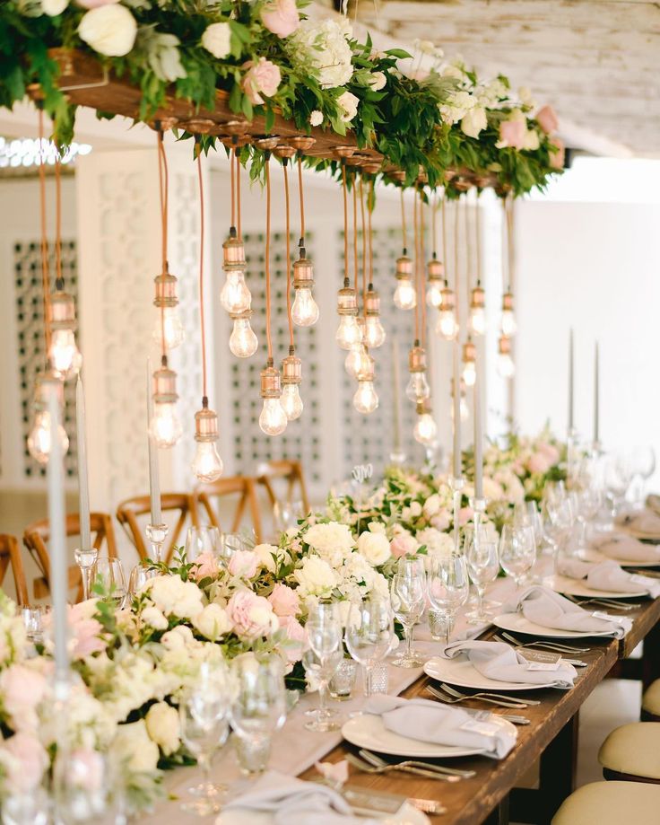 hanging bulb lamps for decorating table centerpiece