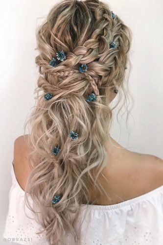 Messy Braid for Rustic Wedding