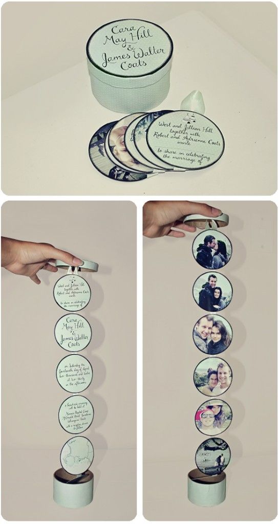 dangling wedding invitations