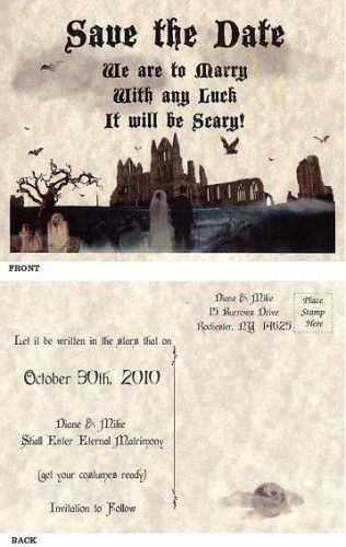 Cemetery Save The Date Design for halloween