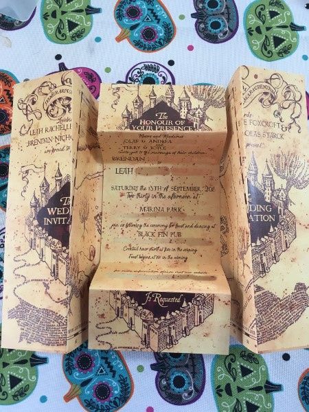 Harry Potter Invitation Design for halloween wedding ideas