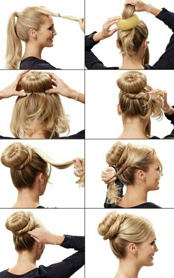 the steps to create simple chignon for bridal hairstyle