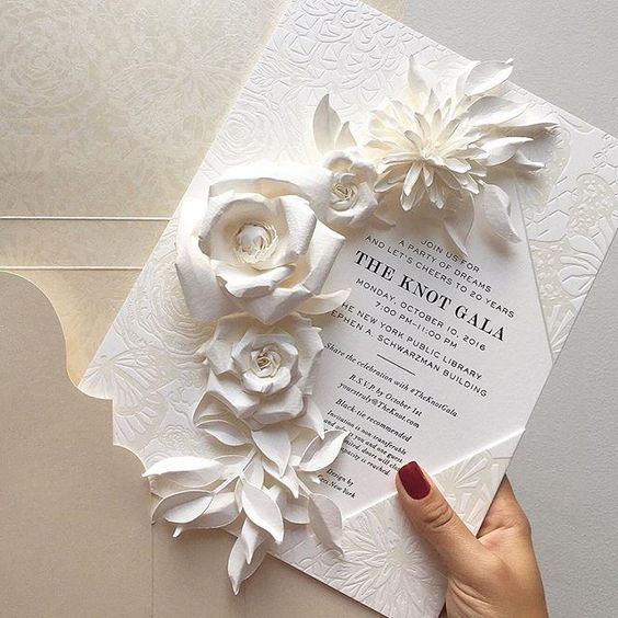 Papercraft Invitation card for uniqe wedding invitation design