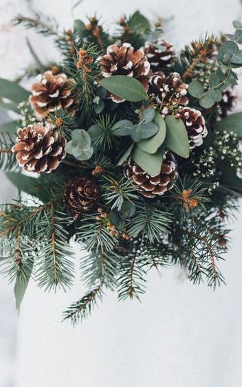 Pine Cones Bridal Bouquet