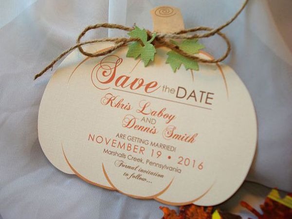 Cute Pumpkin Shape Card for alternative halloween invitation