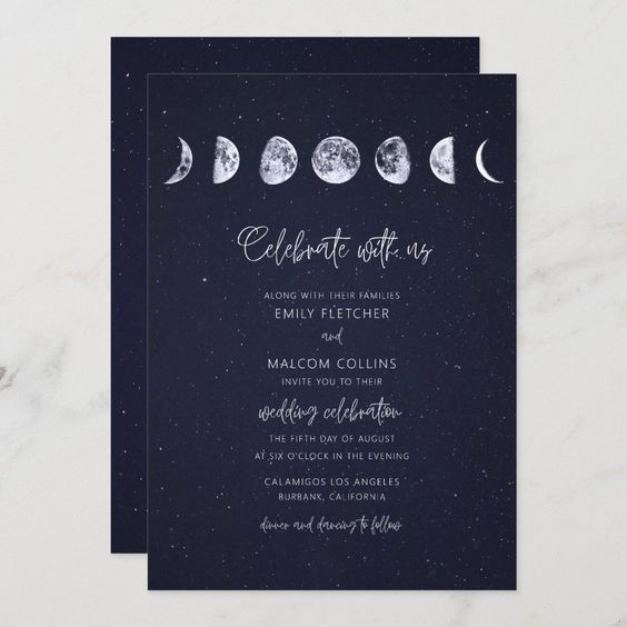 Celestial Wedding Invitation for halloween design