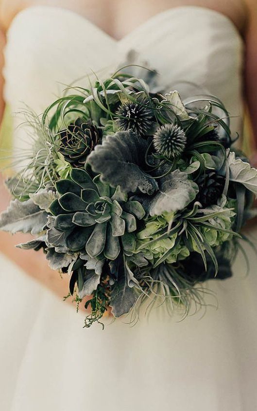 Greenery Bouquets with Succulents