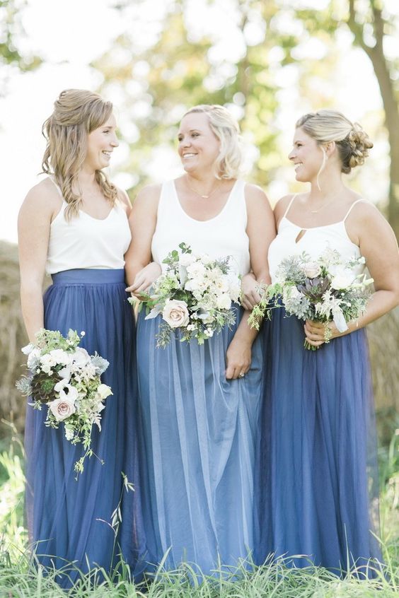 Winery and vineyard Bridesmaid dress ideas in Tulle Skirt