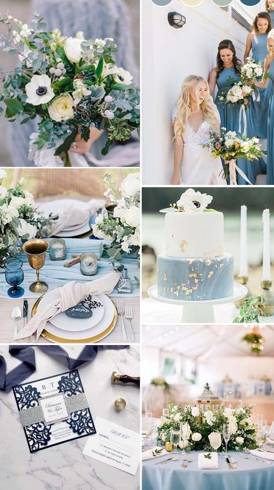 Blue Shade for spring and summer wedding color schemes