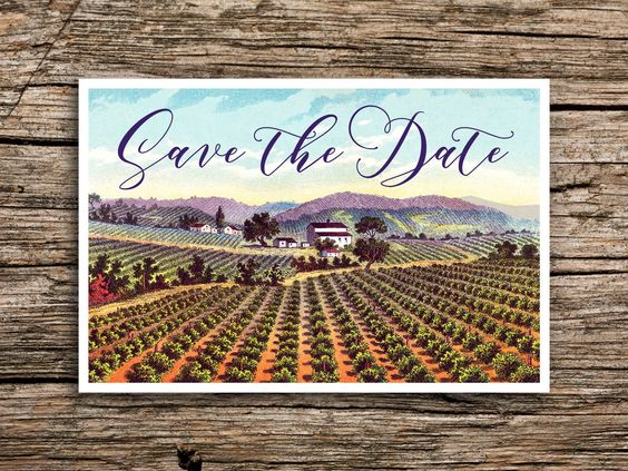 Winery & Vineyard Postcard Invite