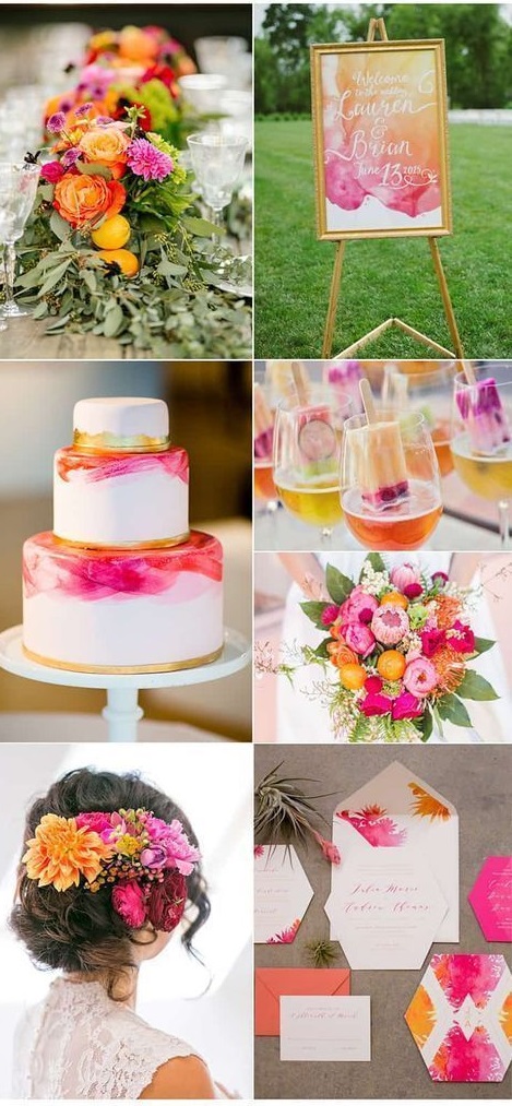 Fresh Fruity Colors in summer wedding