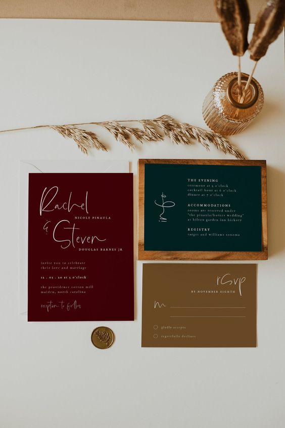 Jewel Tone Invitation Design