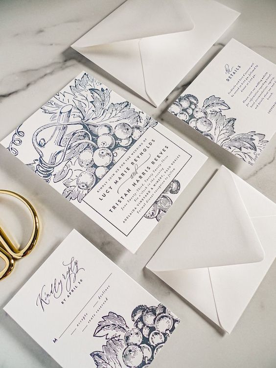 Grapes Wedding Invitation