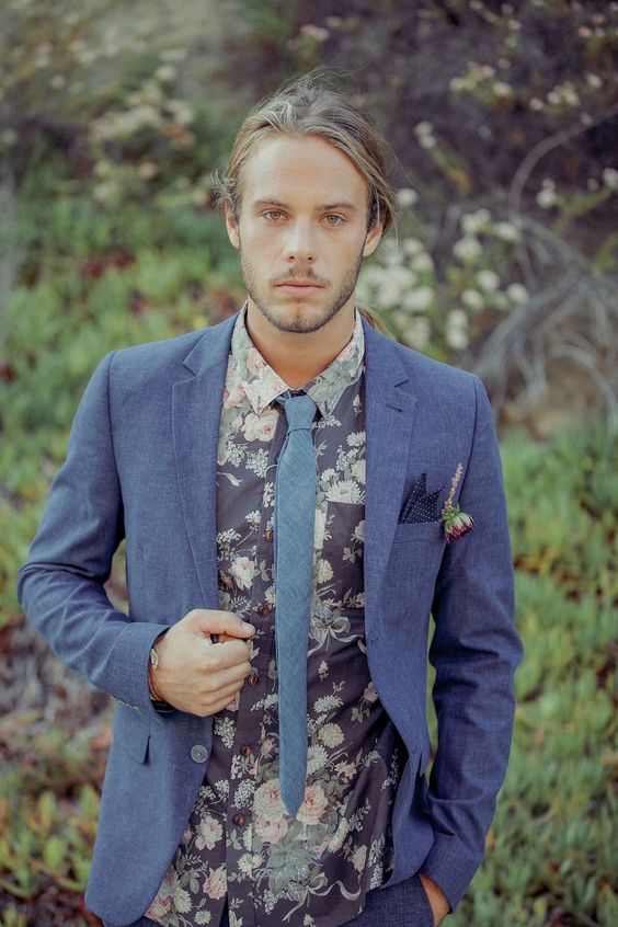 Standing in The Aisle with Floral Shirt