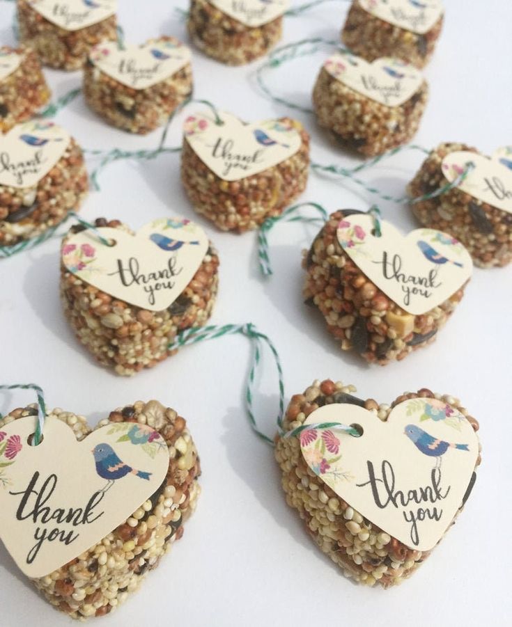 Heart-Shaped Birdseed eco friendly wedding Favors