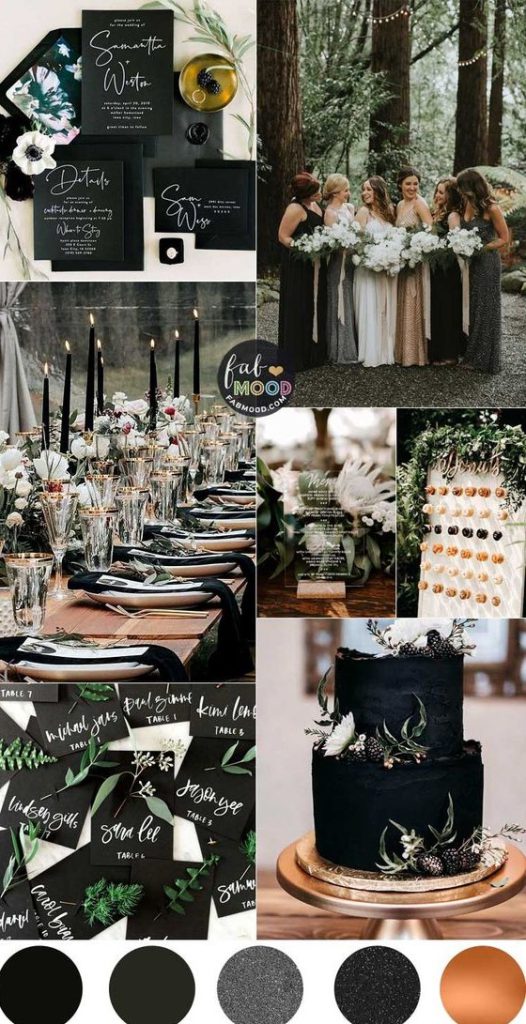 dark shade for fall wedding color scheme