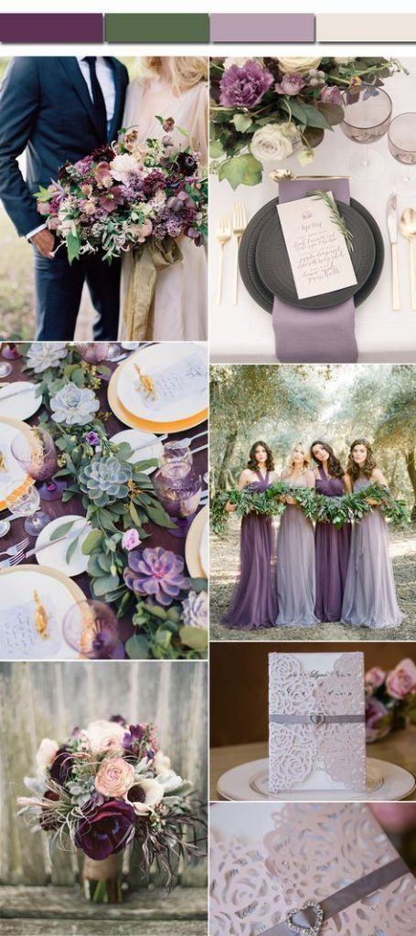 lilac for romantic fall wedding color scheme