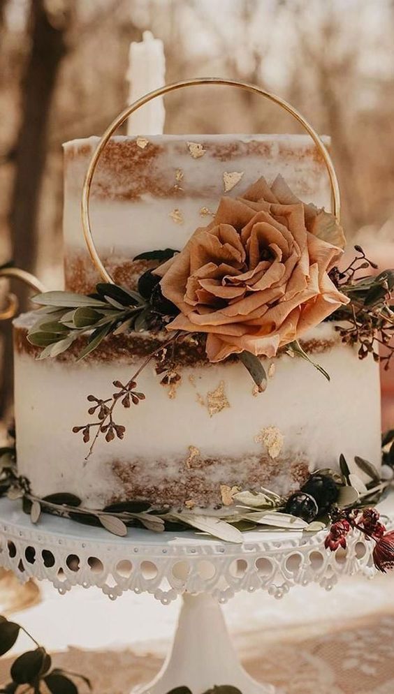 teracotta wedding cake design